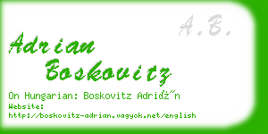adrian boskovitz business card
